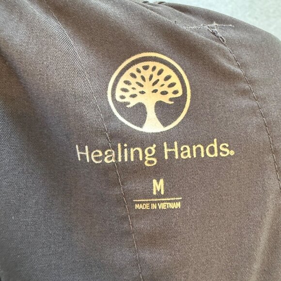 Healing Hands Purple Label Scrub Pants M Elastic Waist Pockets Drawstring Gray U - Picture 4 of 5